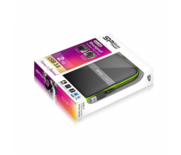 Silicon Power Armor A60 2TB USB 3.2 Gen. 1 Czarno-Zielony - 252676 - zdjęcie 4